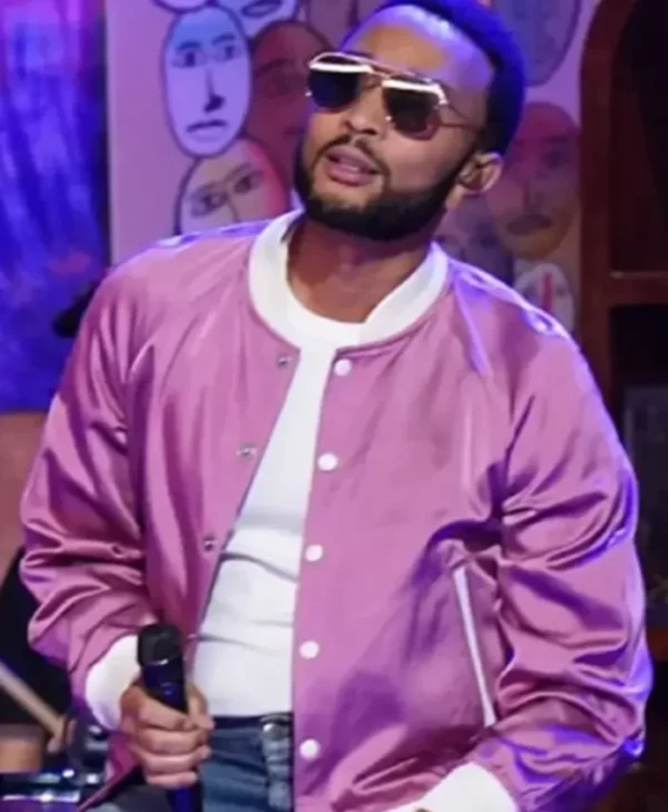 Buy Now The Voice S27 John Finale Pink Varsity Jacket For Unisex