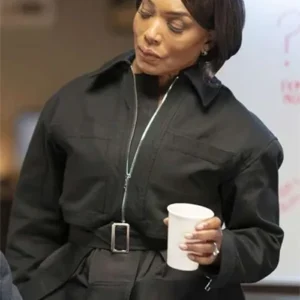 9-1-1 S08 Athena Grant Black Cotton Bomber Jacket
