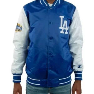 All-Star Dodgers White And Blue Varsity Jacket