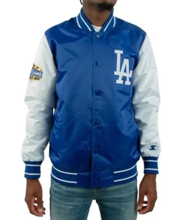 All-Star Dodgers White And Blue Varsity Jacket