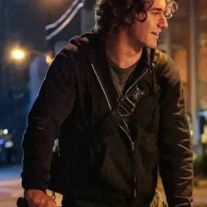 Along for The Ride Eli Black Hoodie Fleece Bomber Jacket