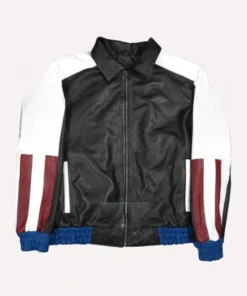 American Flag Usa Leather bomber Jacket