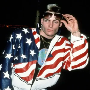 American Flag Vanilla Ice lather Jacket
