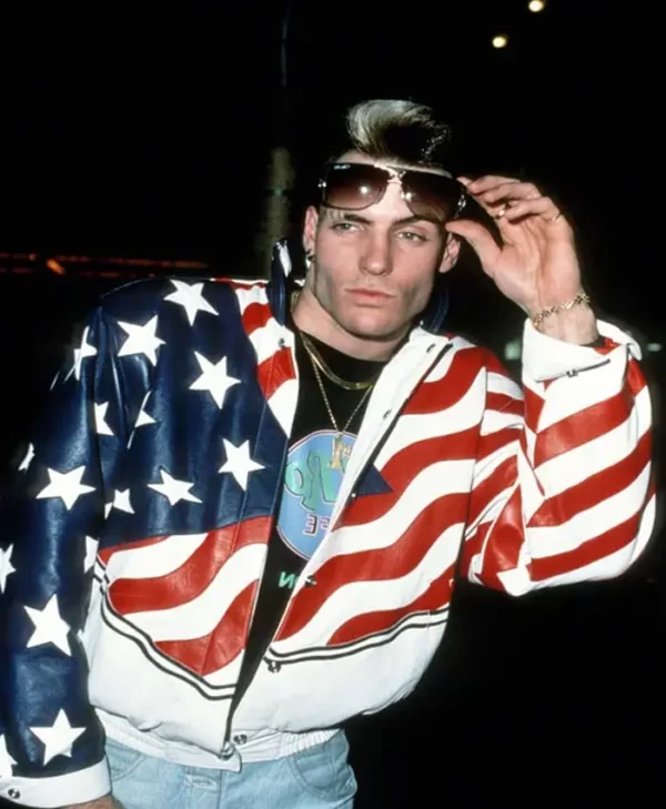 American Flag Vanilla Ice lather Jacket