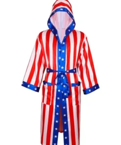 Apollo Creed American Flag Satin Costume For Unisex