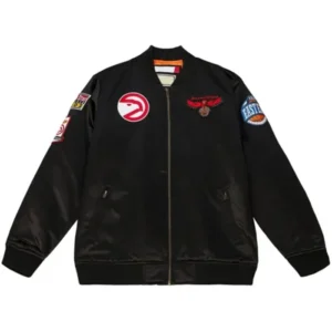 Atlanta Hawks Black Bomber Jacket