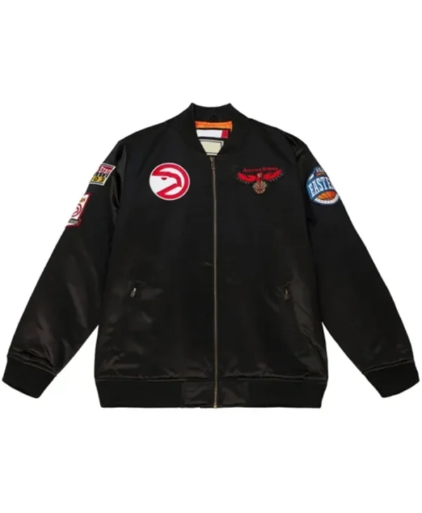 Atlanta Hawks Black Bomber Jacket