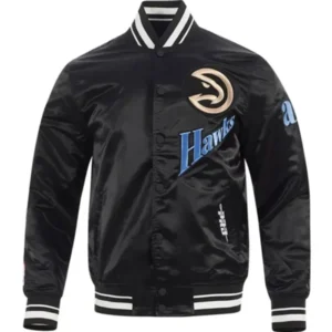 Atlanta Hawks City Edition Chenille Black Varsity Jacket