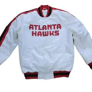 Atlanta Hawks Classic White Varsity Jacket