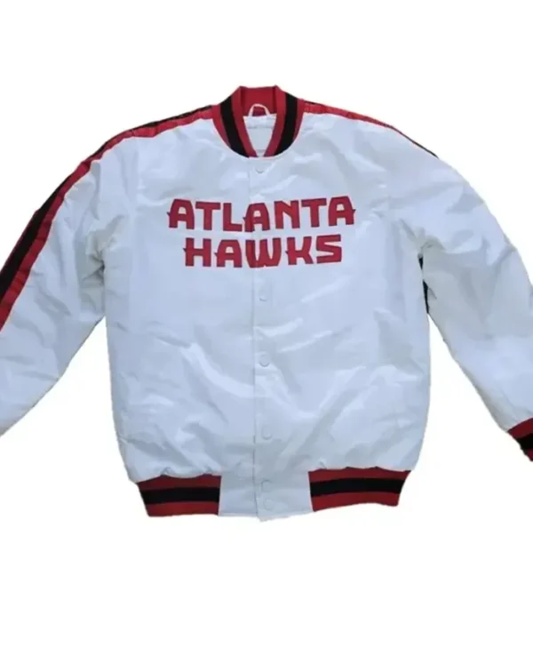 Atlanta Hawks Classic White Varsity Jacket