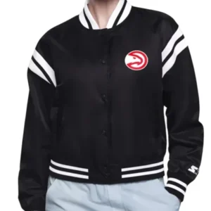 Atlanta Hawks Logo varsity Jacket