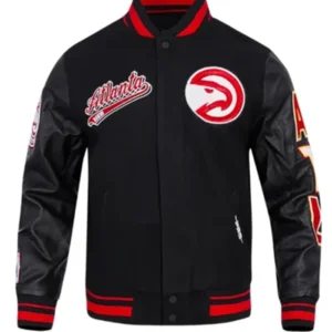 Atlanta Hawks Script Tail Varsity Jacket
