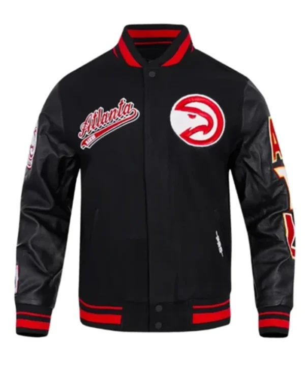 Atlanta Hawks Script Tail Varsity Jacket