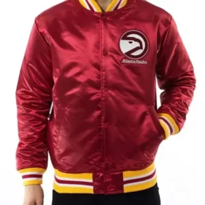 Atlanta Hawks Throwback Varsity Red Jacket