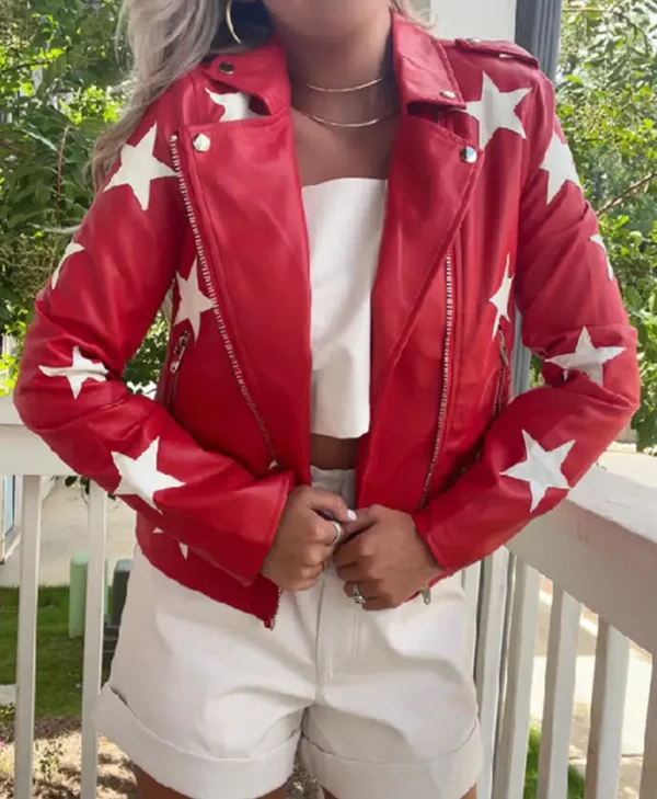 Battle Camp S01 Polly Brindle Leather Star Jacke