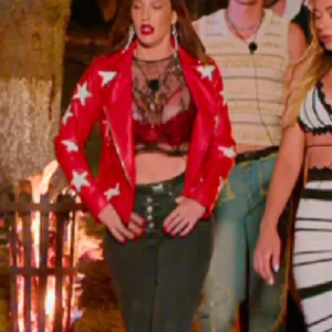 Battle Camp S01 Polly Brindle Leather Star Jacket