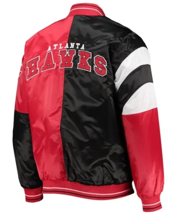 Buy Now Atlanta Hawks Black And Red Varsity Jacket For Unisex 