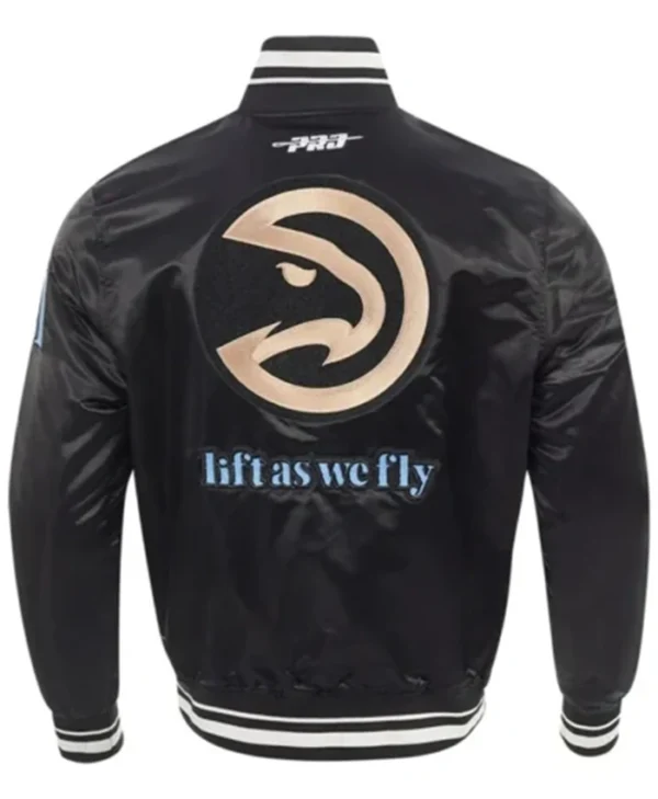 Buy Now Atlanta Hawks City Edition Chenille Black Varsity Jacket For Unisex