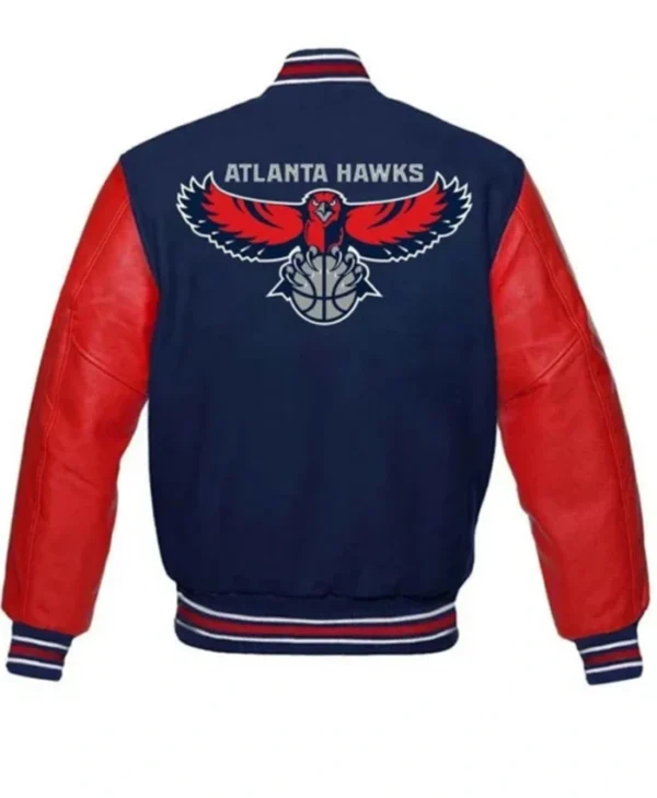 Buy Now Atlanta Hawks Red And Blue Letterman Jacket For Men and Women