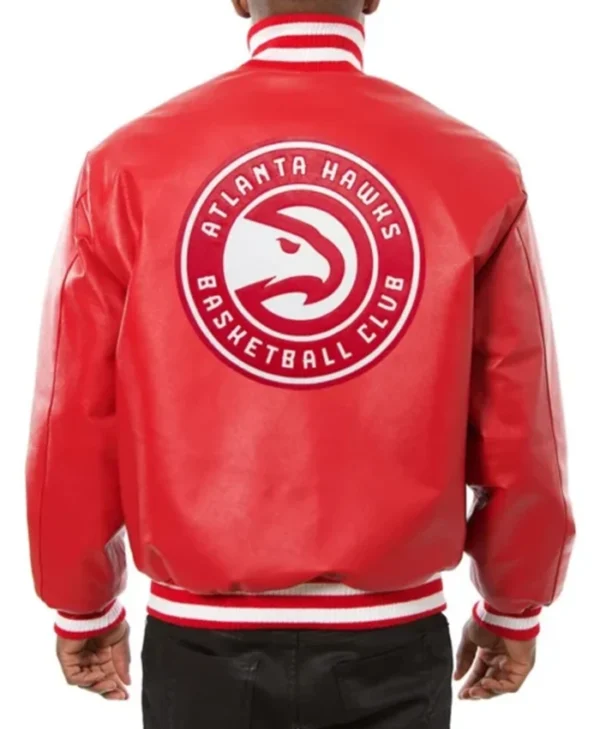 Buy Now Atlanta Hawks Red Leather Jacket for Men and Women