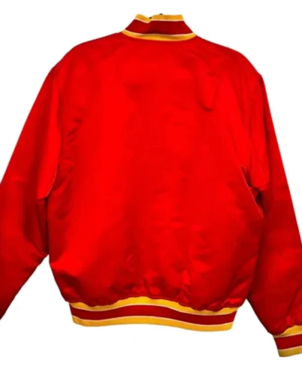 Buy Now Atlanta Hawks  Red Letterman Varsity Jacket For Unisex