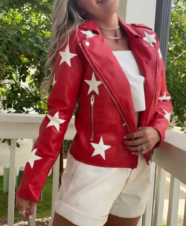  Buy Now Battle Camp S01 Polly Brindle Leather Star Jacket For Unisex