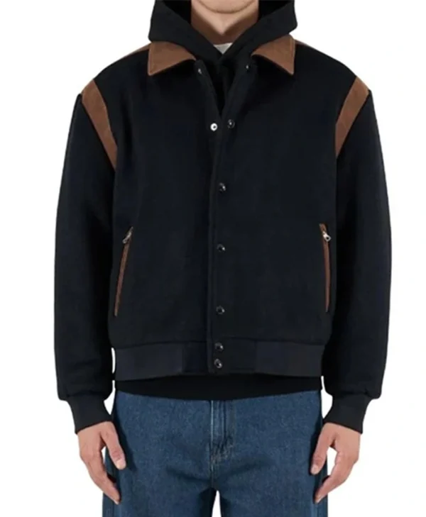 Buy Now Beyond The Gates 2025 Jaden Lucas Black And Brown Varsity Jacket For Unisex
