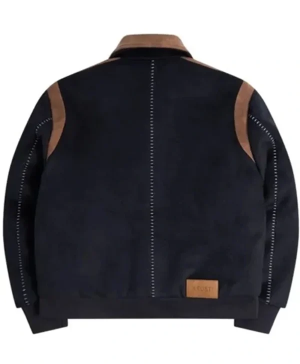 Buy Now Beyond The Gates 2025 Jaden Lucas Black And Brown Varsity Jacket For Unisex2