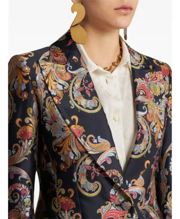Elsbeth S02 Carrie Preston Paisley Jacquard  Blazer - Image 2