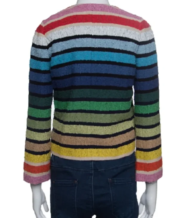 Buy Now Elsbeth S02 Carrie Preston Rainbow Striped Zip Jacket For Unisex2