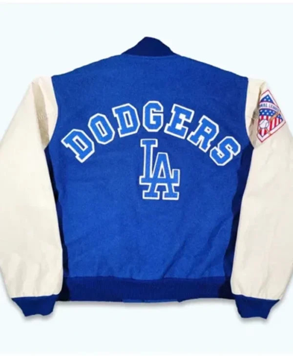 Buy Now Los Angeles Dodgers Blue And OFF-White Varsity Jacket For Unisex
