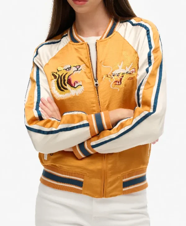 Buy Now Malaïka Hazanavicius Yellow And White Bomber Jacketditos S01 R For Unisex