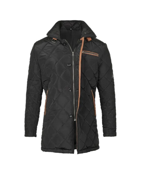  Buy Now Mens Black Quilted Coat For Unisex