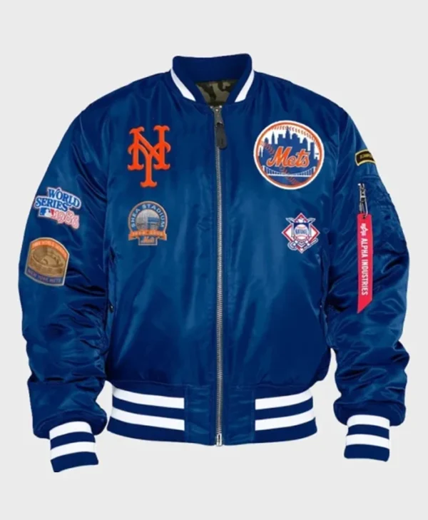 Buy Now New York Mets Blue Vintage Jacket For Unisex