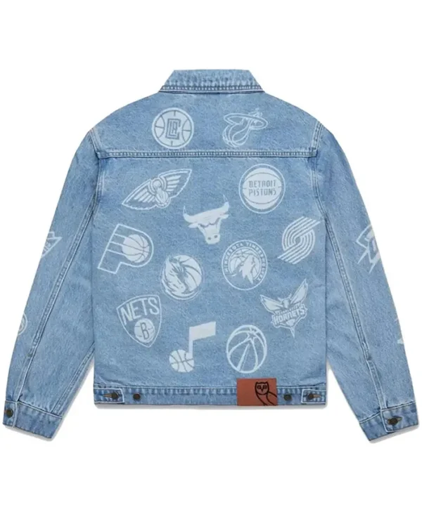 Buy Now OVO NBA Team Icons Blue Denim Jacket For Unisex