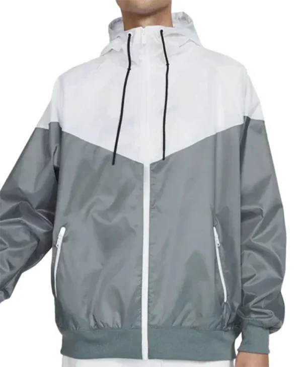 Buy Now Pulse S01 Sam Elijah White And Grey Hooded Bomber Jacket For Unisex