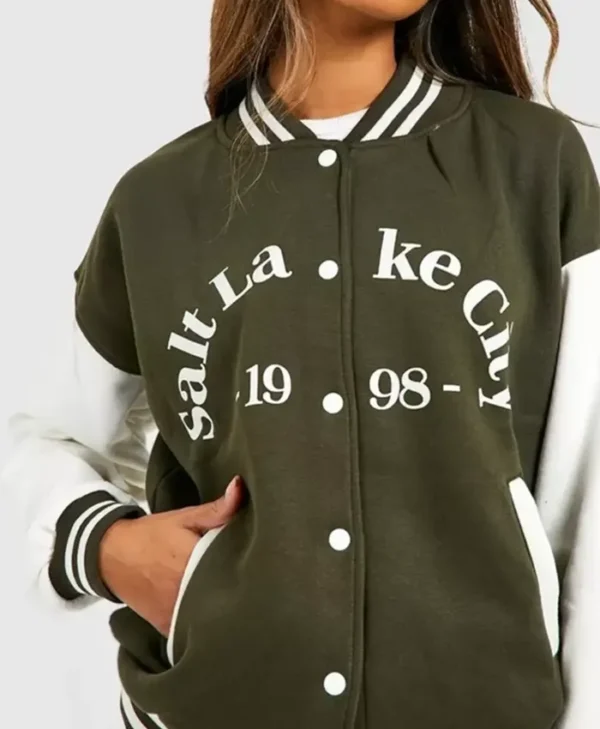 Buy Now Salt Lake Colour Block Varsity Jacket For Unisex