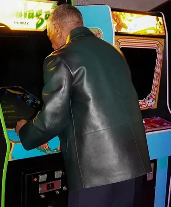 Buy Now The Electric State 2025 Giancarlo Esposito Green Leather Varsity Jacket For Unisex2