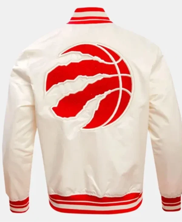 Toronto Raptors  OFF-White Varsity Jacket - Image 2