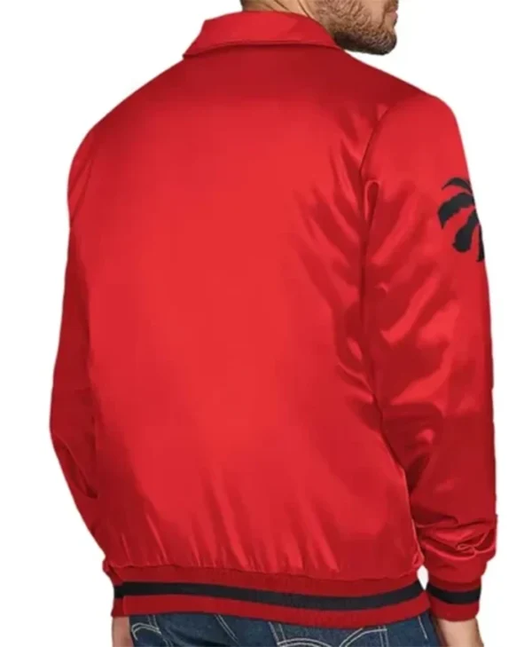 Toronto Raptors Stitch  Red Varsity Jacket - Image 2