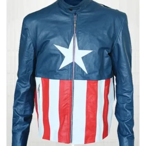 Captain America Bon Jovi Real Leather Bomber Jacket