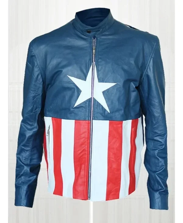 Captain America Bon Jovi Real Leather Bomber Jacket