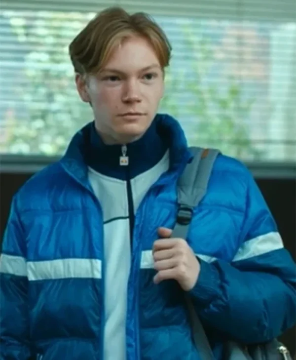 Cassandra 2025 Filip Schnack Blue Puffer Bomber Jacket