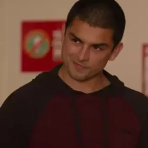 Cesar Diaz On My Brown and Black Fleece Hoodie