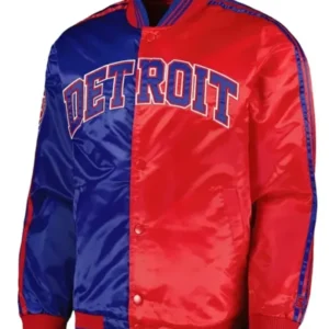 Detroit Pistons Royal And Red Fast Break Jacket