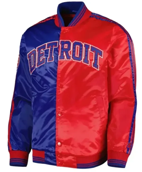 Detroit Pistons Royal And Red Fast Break Jacket