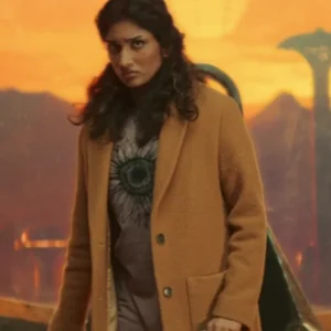 Doctor Who S15 Varada Sethu Yellow Wool Coat