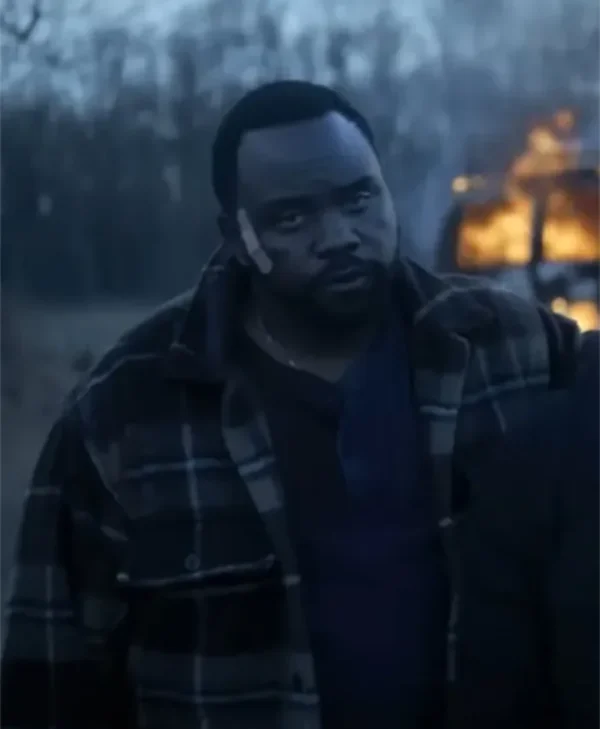 Dope Thief 2025 Brian Tyree Henry Checkered Bomber Jacket