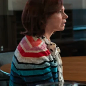Elsbeth S02 Carrie Preston Rainbow Striped Zip Jacket