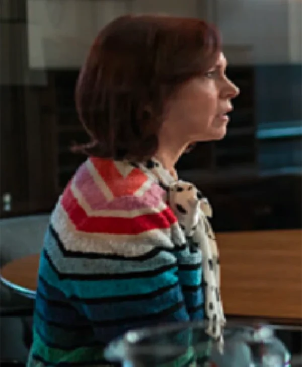Elsbeth S02 Carrie Preston Rainbow Striped Zip Jacket